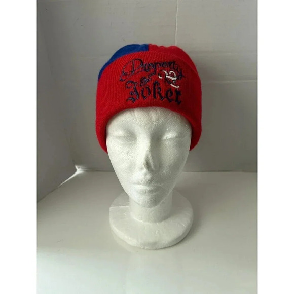 Suicide Squad Harley Quinn Property of Joker Knit Hat Cap Embroidered OS - Picture 1 of 6